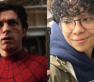 Trans actor Maikol Roque (R) has celebrated appearing as EJ in Spider-Man: Brand New Day