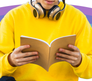 Person reading a book