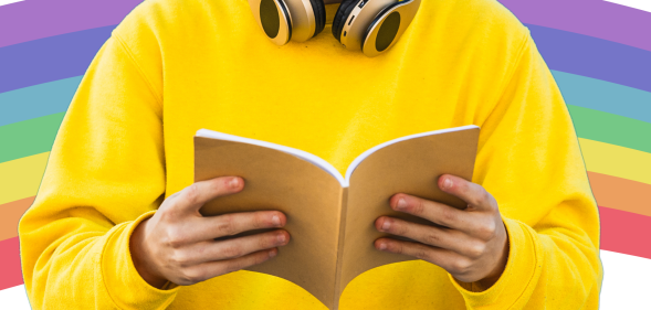 Person reading a book