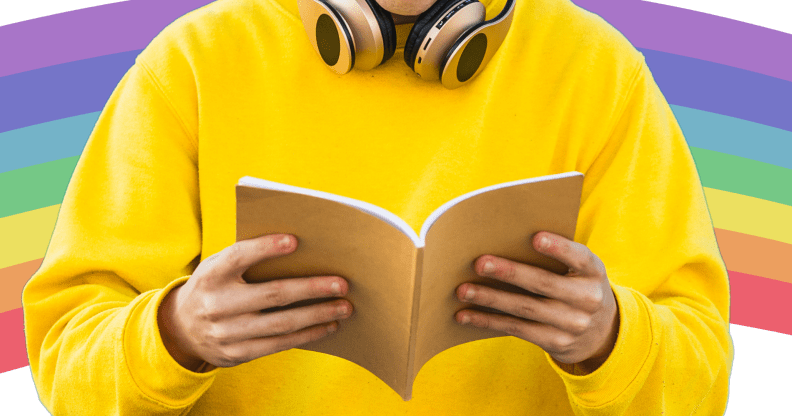 Person reading a book