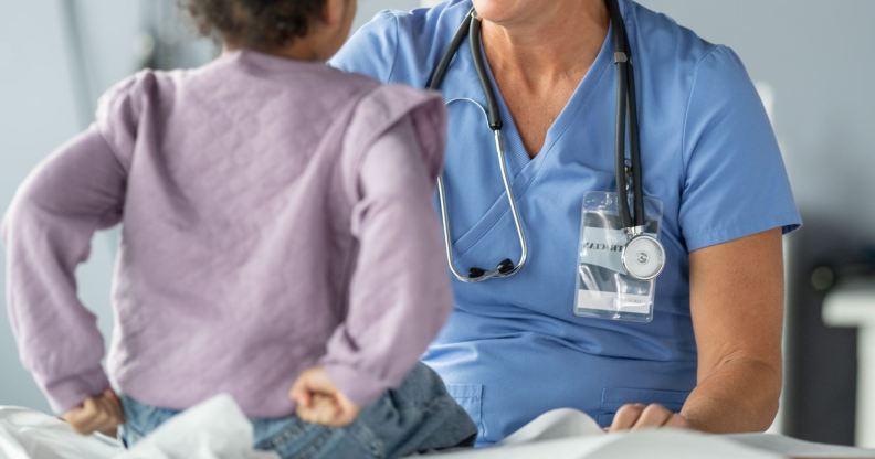 A doctor with a child