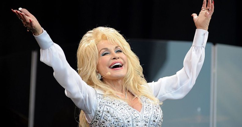 Dolly Parton performs on the Pyramid stage on Day 3 of the Glastonbury Festival at Worthy Farm on June 29, 2014 in Glastonbury, England.