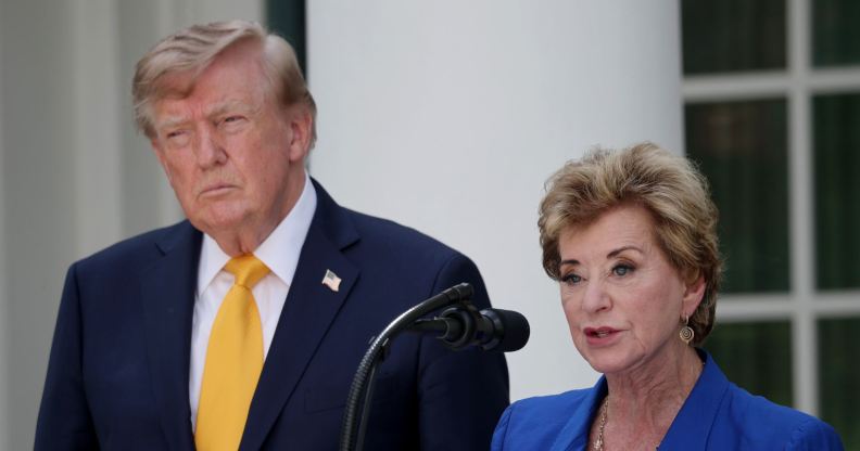 Donald Trump and Linda McMahon