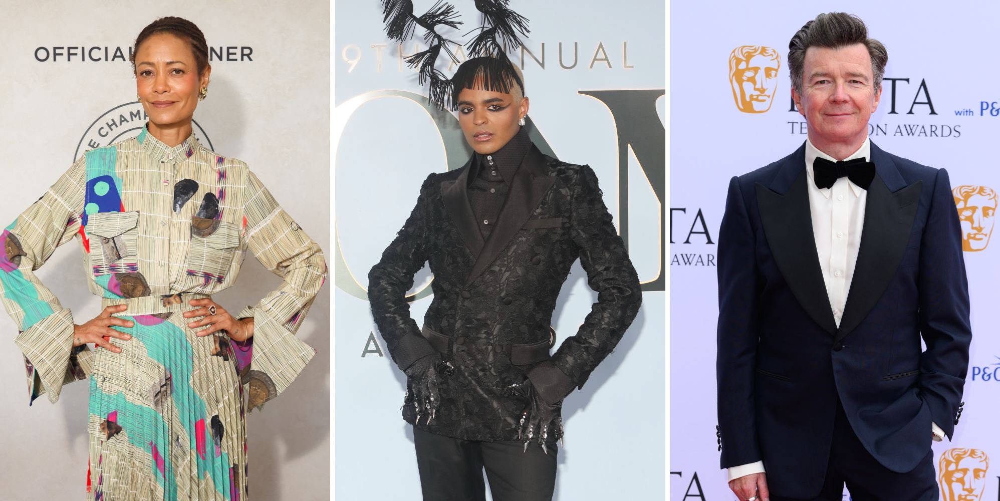 Thandiwe Newton, Layton Williams and Rick Astley