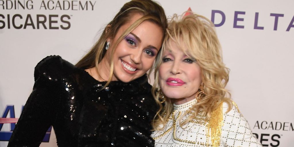 Miley Cyrus and Dolly Parton
