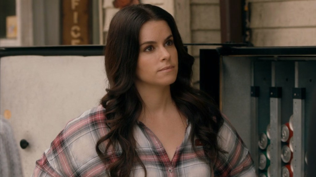Emily Hampshire in Schitt's Creek.