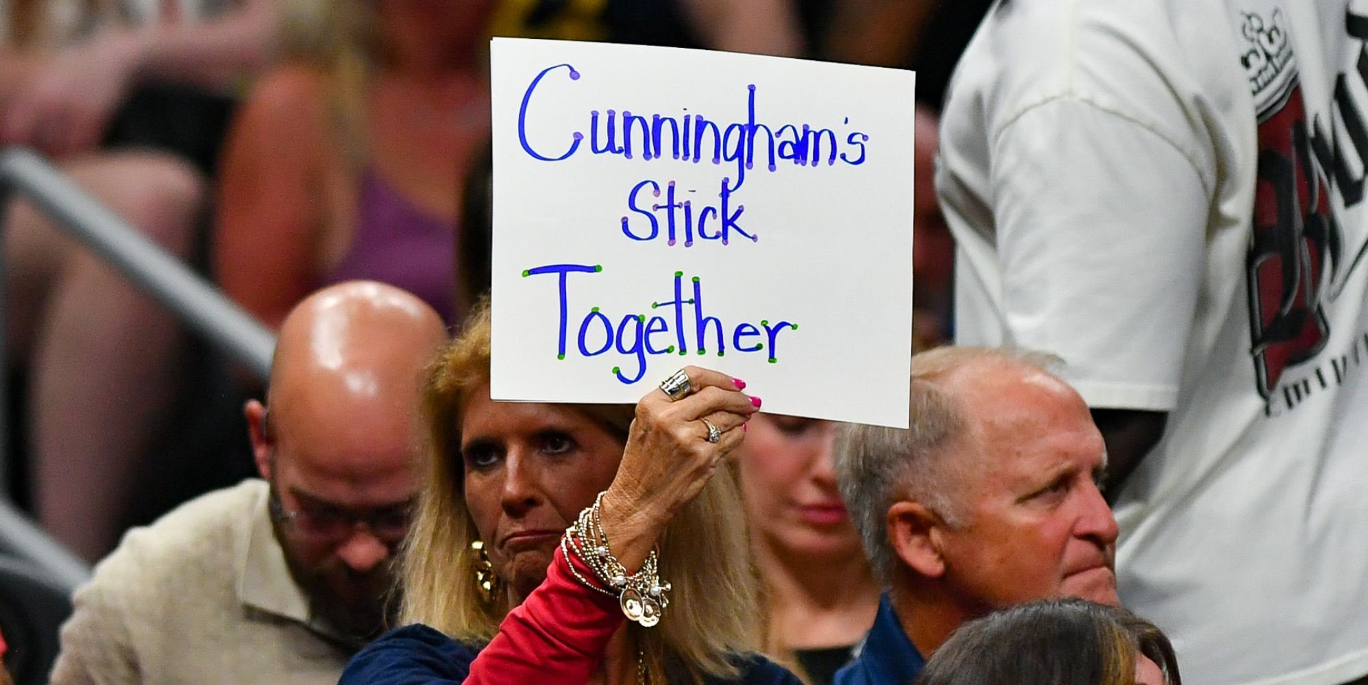 A Sophie Cunningham supporter at the WNBA game between the Indiana Fever and the Atlanta Dream on August 16