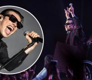 Yungblud performed in a wheelchair after breaking his leg