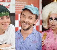 Billie Eilish, Jonathan Bailey, and Trixie Mattel