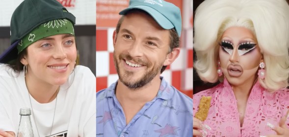 Billie Eilish, Jonathan Bailey, and Trixie Mattel