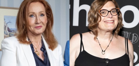 JK Rowling (L) has denied Lilly Wachowskit's claim she is "funding trans genocide". (Getty)