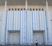 Kennedy Centre exterior: covered up
