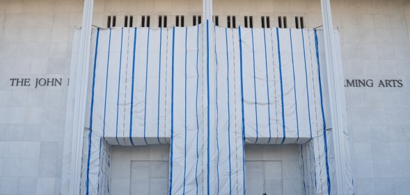 Kennedy Centre exterior: covered up