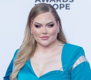 Dutch youtuber and make-up artist NikkieTutorials, aka Nikkie de Jager, on the red carpet for the About You Awards Europe, at Superstudio Maxi. Milan (Italy), May 26th, 2022 (Photo by Matteo Rossetti/Archivio Matteo Rossetti/Mondadori Portfolio via Getty Images)