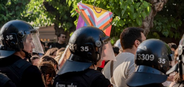 AT least 63 people have been detained after an anti-LGBTQ+ crackdown in Turkey. (Getty via AFP)