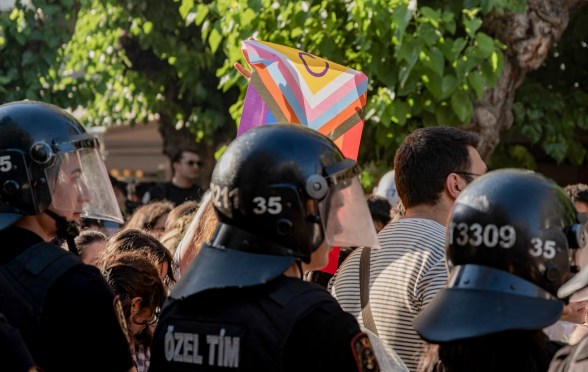 AT least 63 people have been detained after an anti-LGBTQ+ crackdown in Turkey. (Getty via AFP)