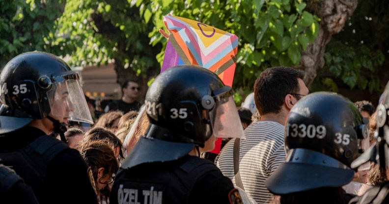 AT least 63 people have been detained after an anti-LGBTQ+ crackdown in Turkey. (Getty via AFP)