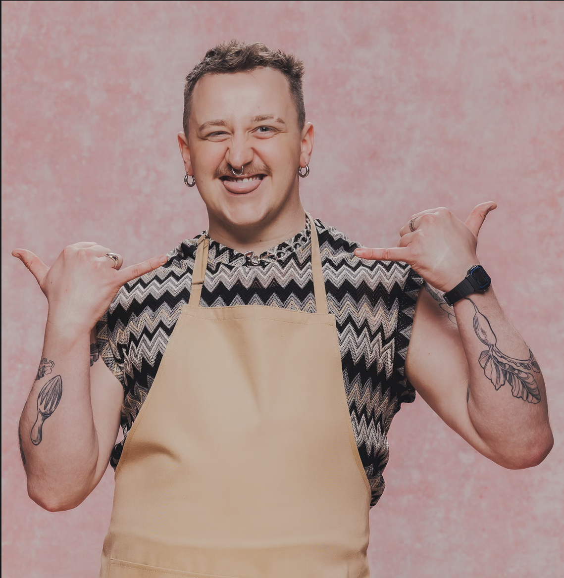 Gabe, 32, is one the new batch of contestants and performs as a drag kings