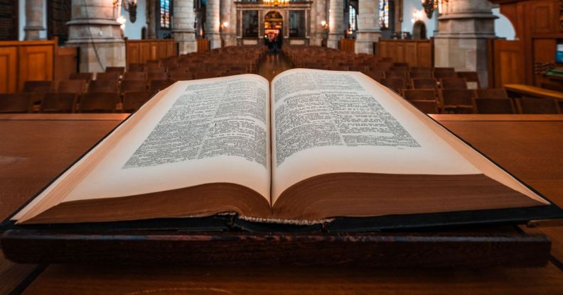 bible in church
