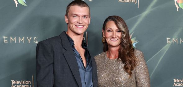 Connor Storrie with mum Linda at the 2026 Creative Arts Emmy Awards