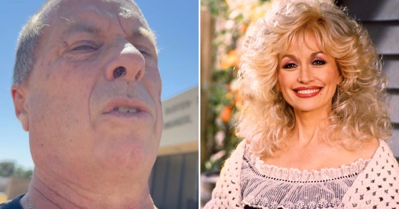 A Texas evangelist raised a flag lowered in Dolly Parton's honour
