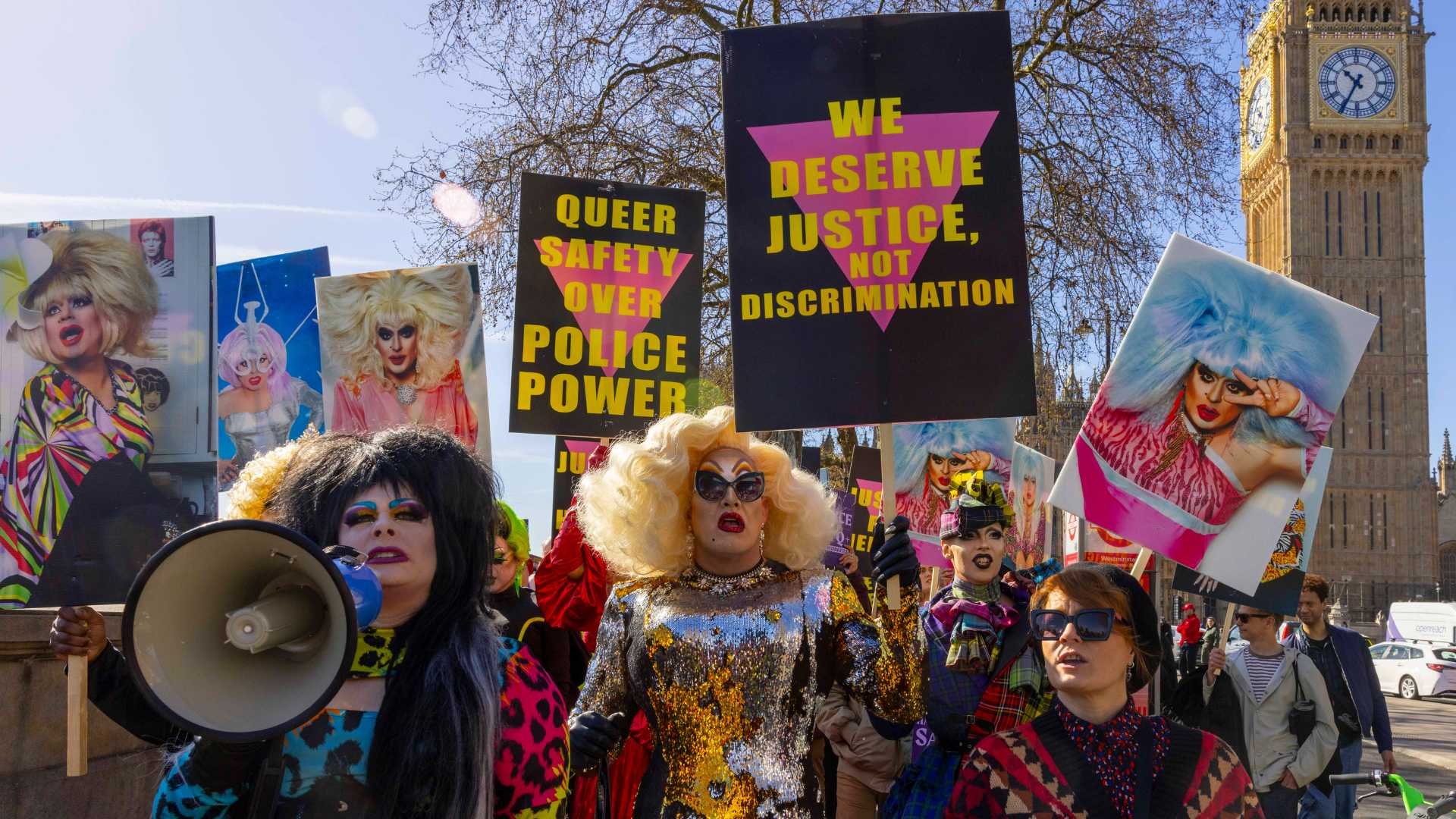 A protest was held by friends of drag queen Heklina to demand justice following her death.