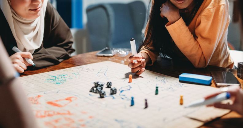 A group of women playing Dungeons & Dragons