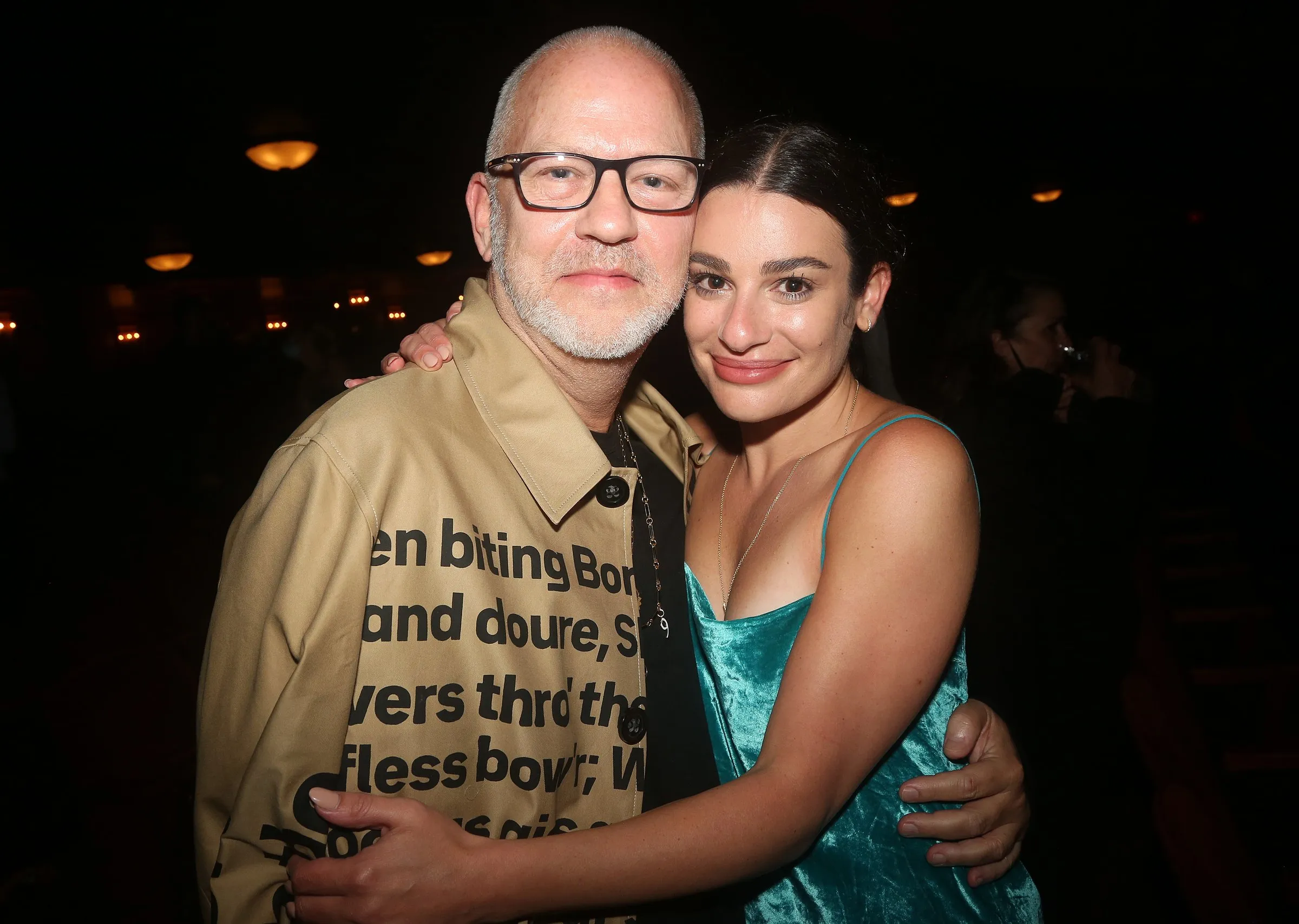 NEW YORK, NEW YORK - SEPTEMBER 07: (EXCLUSIVE COVERAGE) Ryan Murphy and Lea Michele pose at a celebration for Lea Michele's
