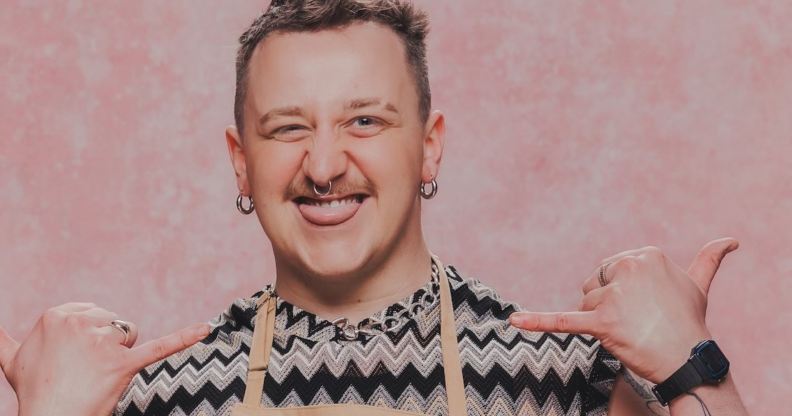 Gabe Capes is on The Great British Bake Off