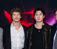 Jacob Tierney, Connor Storrie, Hudson Williams and Brendan Brady attend the premiere of "Heated Rivalry" at TIFF Lightbox