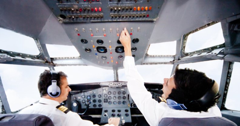 Pilots in a cockpit
