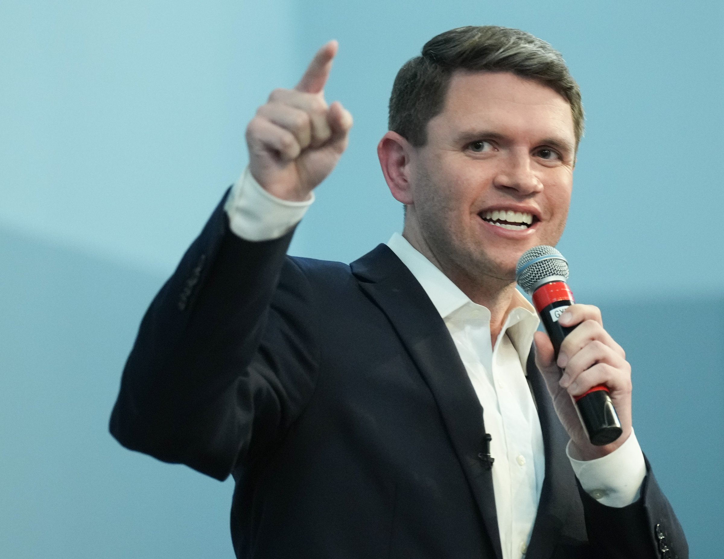 U.S. Senate candidate James Talarico speaks at Wheeler Avenue Baptist Church in Houston on Sunday, Sept. 13, 2026. (Photo by Elizabeth Conley/Houston Chronicle via Getty Images)