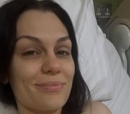 Jessie J pictured in hospital