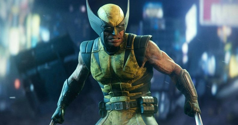 Marvel’s Wolverine game still of Wolverine mid-fight in yellow roughed up suit