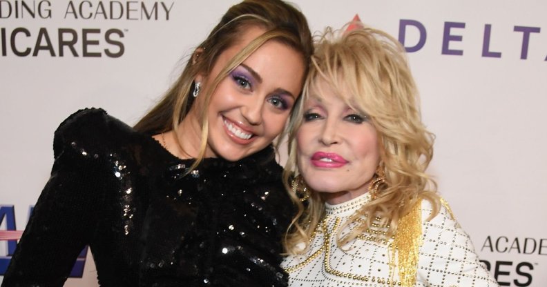 Miley Cyrus and Dolly Parton