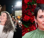 Olivia Colman debuts new hair as she poses with co-star Alexander Skarsgard