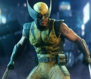 Marvel’s Wolverine game still of Wolverine mid-fight in yellow roughed up suit