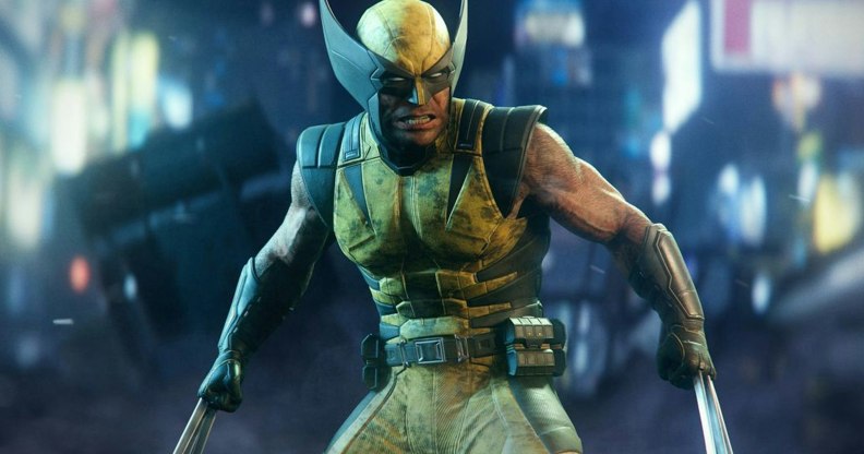 Marvel’s Wolverine game still of Wolverine mid-fight in yellow roughed up suit