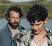 Black Church Bay still: Tom Cullen and Joe Locke by a lake