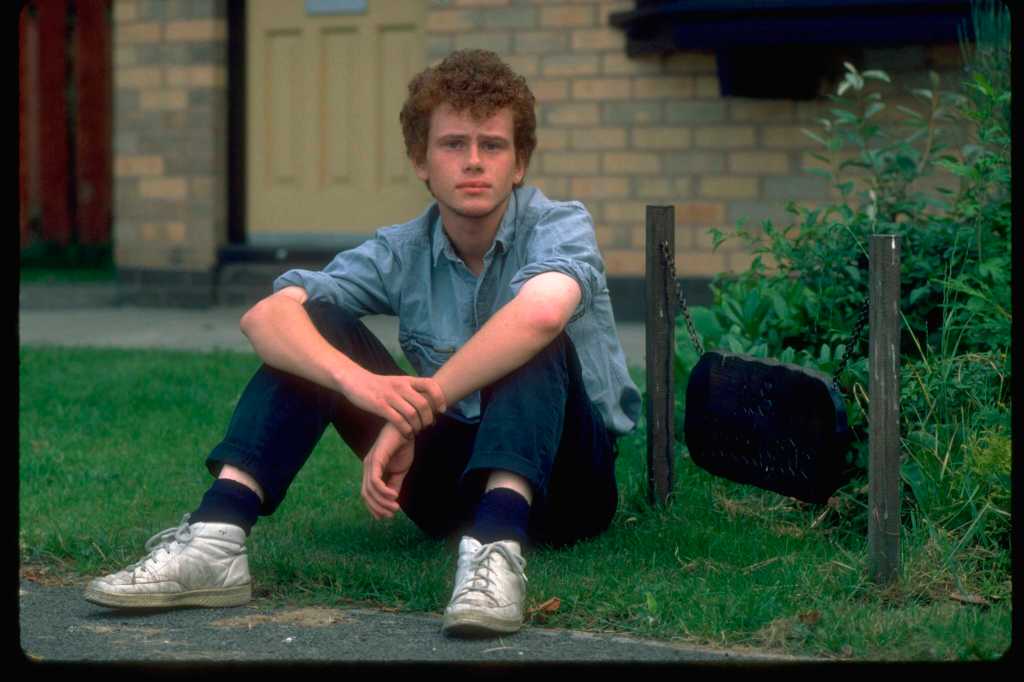 Actor Nigel Crowley in character as Gordon Collins in television soap Brookside