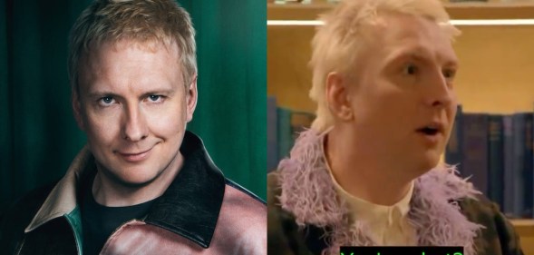 Joe Lycett is a star of The Celebrity Traitors episode one.