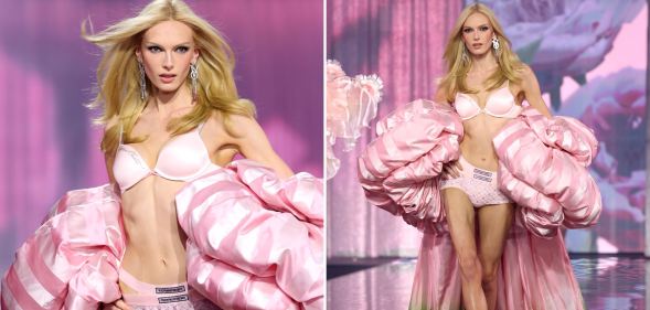 Alex Consani strutted her stuff at the Victoria's Secret runwa
