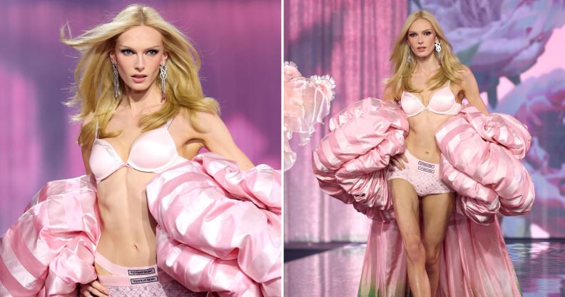 Alex Consani strutted her stuff at the Victoria's Secret runwa