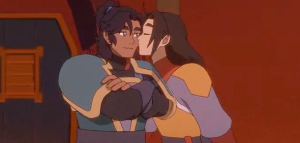 Jae and Datu kiss on Avatar: Seven Havens