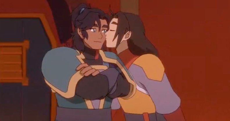Jae and Datu kiss on Avatar: Seven Havens