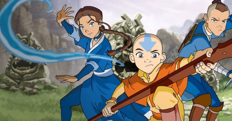 Katara, Aang and Sokka in Avatar: The Last Airbender