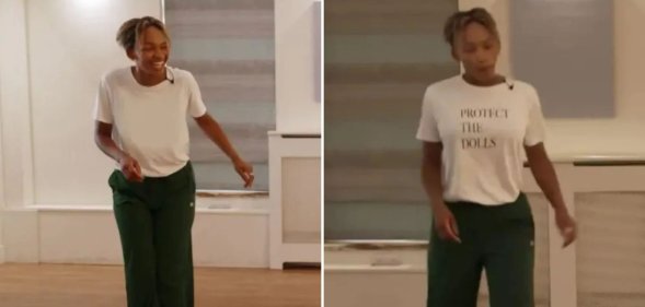 Bethany Antonia's 'Protect The Dolls' slogan was edited out