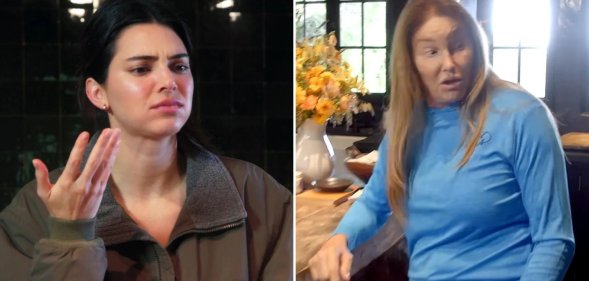 Caitlyn Jenner and Kendall Jenner on The Kardashians