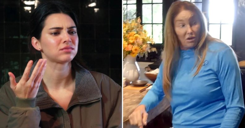 Caitlyn Jenner and Kendall Jenner on The Kardashians