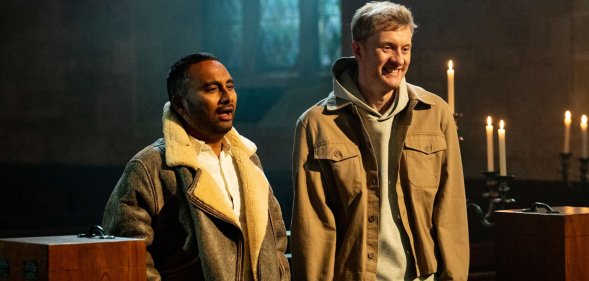 Amol Rajan and James Acaster on Celebrity Traitors